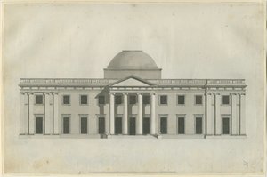 Chillington Hall: perokresba, nd [1780] (kresba) od John Soane