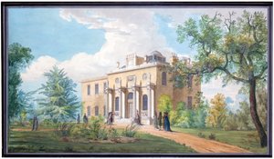 Pitzhanger Manor, Ealing, 7. listopadu 1800 (pero a inkoust s wc na papíře)