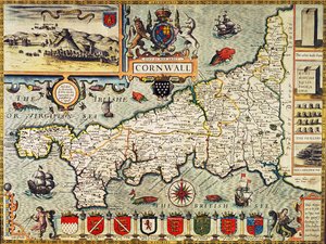 Mapa Cornwallu z 