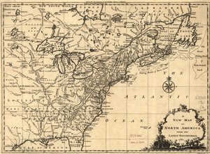 Nová mapa Severní Ameriky podle nejnovějších objevů. LOC 75693504