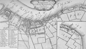 A Plan of Rotherhithe, 1755, 1912. Umělci: Neznámý, John Stow. od John Stow