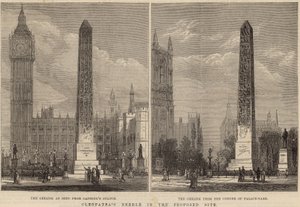 Cleopatras Needle na navrhovaném místě od John Sulman