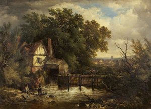 Surrey Mill Stream (olej na plátně)