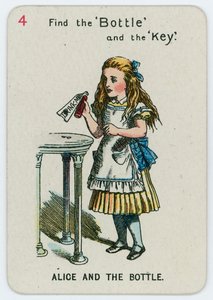 Alice a láhev od John Tenniel