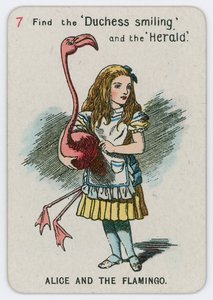 Alice a plameňák od John Tenniel