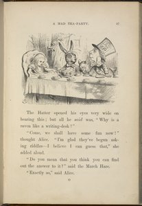 Alice na čajovém večírku šíleného kloboučníka. od John Tenniel
