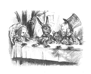 Alice na čajovém večírku Mad Hatters, 1889 od John Tenniel
