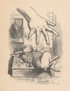 Alice položila ruku na Bílého králíka, 1889 od John Tenniel