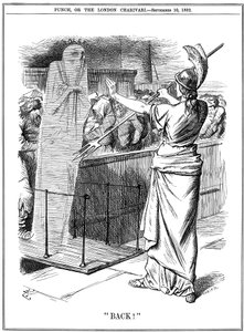 Britannia zadržující choleru v britských přístavech, 1892 od John Tenniel