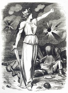 Kreslený komentář k obléhání Paříže, ke kterému došlo během francouzsko-pruské války od John Tenniel