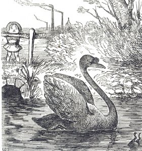 Kreslený komentář ke znečištění Temže v Londýně od John Tenniel