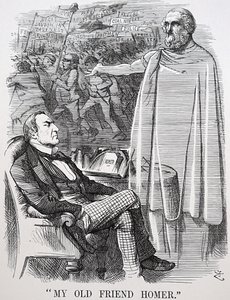Gladstoneův starý přítel Homer od John Tenniel