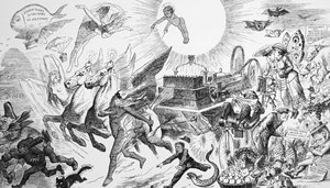 Sen pana Punche o tom, že elektřina zametá vše před tím od John Tenniel