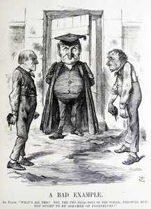 Politická satira zobrazující Williama Ewarta Gladstonea a Benjamina Disraeliho od John Tenniel
