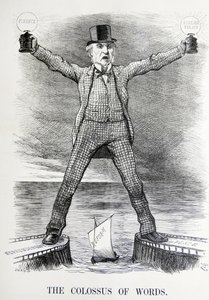 Politická satira zobrazující Williama Ewarta Gladstonea a Benjamina Disraeliho od John Tenniel