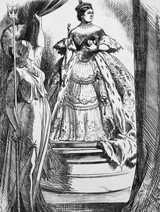 Britannia vyzvala královnu Viktorii, aby se po dlouhém smutku vrátila na svět od John Tenniel