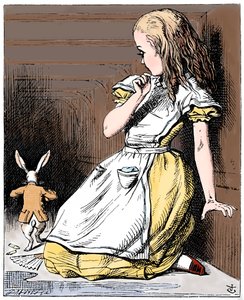 Scéna z Alenčina dobrodružství v říši divů od Lewise Carrolla, 1865 od John Tenniel