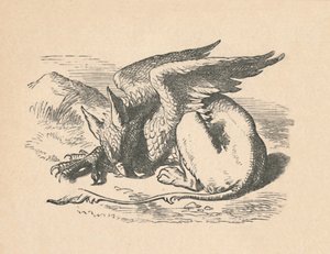 Gryphon spí na slunci, 1889 od John Tenniel