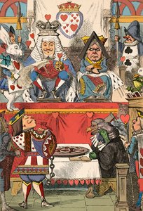 Král a královna srdcí u dvora, 1889 od John Tenniel