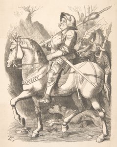 Rytíř a jeho společník Punch, 5. března 1887, 1887. od John Tenniel