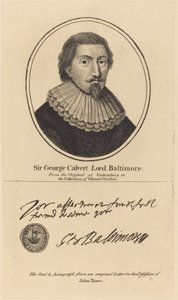 Sir George Calvert, lord Baltimore od John Thane