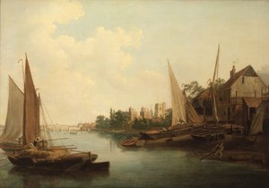 Temže u Lambethu, asi 1810 (olej na plátně)
