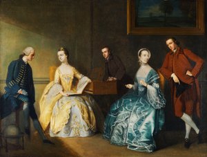 Skupinový portrét rodiny Chambersových, od John Thomas Seton