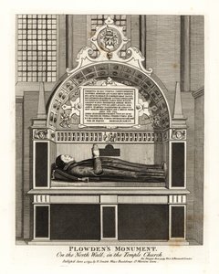 Pomník Edmunda Plowdena na severní stěně chrámového kostela od John Thomas Smith