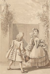 Hogarth vyjadřující svou lásku slečně Thornhillové od John Thomas Smith