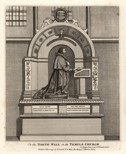 Památník právníka Richarda Martina, zapisovatele Londýna (1570-1618), v chrámu Temple Church