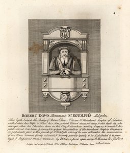 Památník obchodníka taylora a filantropa Roberta Dowa v St Botolph