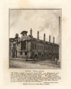 Sion College, na londýnské zdi, poblíž Cripplegate od John Thomas Smith