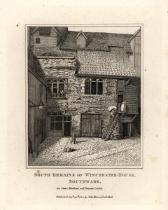 Jižní zbytky Winchester House, Southwark od John Thomas Smith