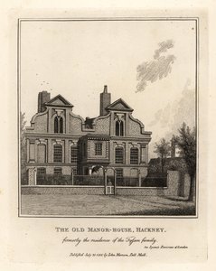 Old Manor House, Hackney, dříve sídlo rodiny Tyssenů od John Thomas Smith