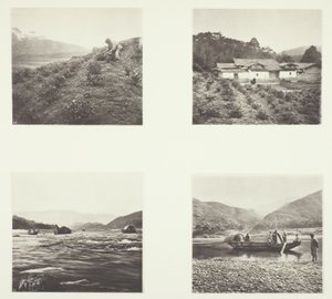 Čajový závod; Čajový závod; Yenping Rapids; Malý rychlý člun od John Thomson
