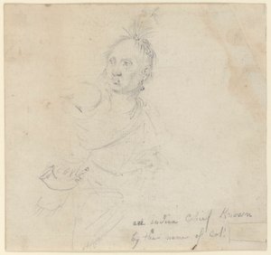 Kapitán Joseph Lewis z Louise z indiánů Oneida studuje pro od John Trumbull