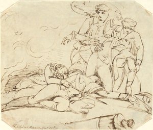 Smrt generála Montgomeryho při útoku na Quebec, 31. prosince 1775 od John Trumbull