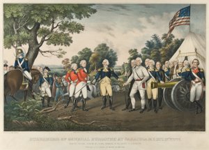 Kapitulace generála Burgoyna v Saratoze, N.Y., 17. října 1777, pub. 1852 od John Trumbull