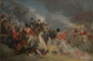 Smrt generála Mercera v bitvě o Princeton, 3. ledna 1777 (nedokončená verze) od John Trumbull