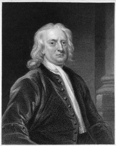Portrét sira Isaaca Newtona (1642-1727), vyrytý Edwardem Scrivenem (1775-1841)