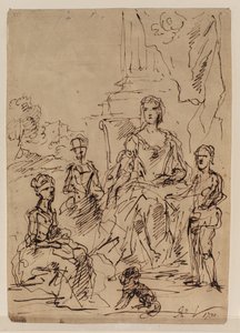 Skica pro skupinu rodinných portrétů, 1730