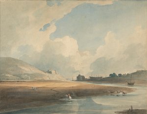 Hrad Harlech a trajekt Twgwyn od John Varley
