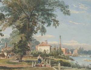 Na Temži v Hammersmith, ca. 1836.