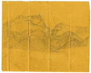 Tužka ilustrace Cumberland Gap, c.1862-1865 od John W. Hopte