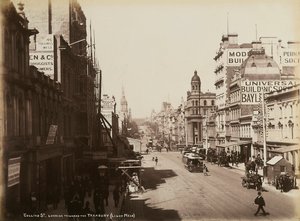 Collins Street, Melbourne, kolem roku 1880 od John W. Lindt