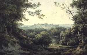 Pohled do dálky na hrad Windsor od John Warwick Smith