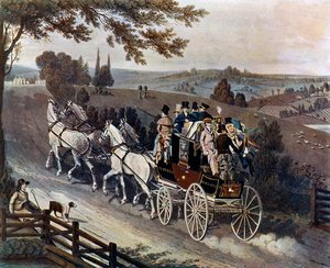 Jevištní trenér, 1822, c1920 od John Watson