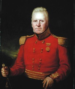 Portrét sira Davida Bairda (1757-1829) na zlaté medaili ctihodné Východoindické společnosti z egyptského tažení z roku 1801 (olej na plátně)