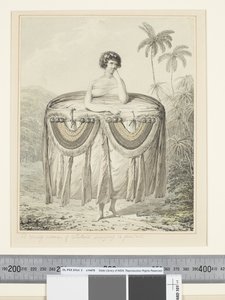 F.12 Mladá žena z Otaheitu přináší dárek, cca 1773-1784 (akvarel) od John Webber
