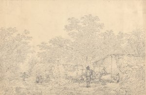 Vesnická scéna od John Webber